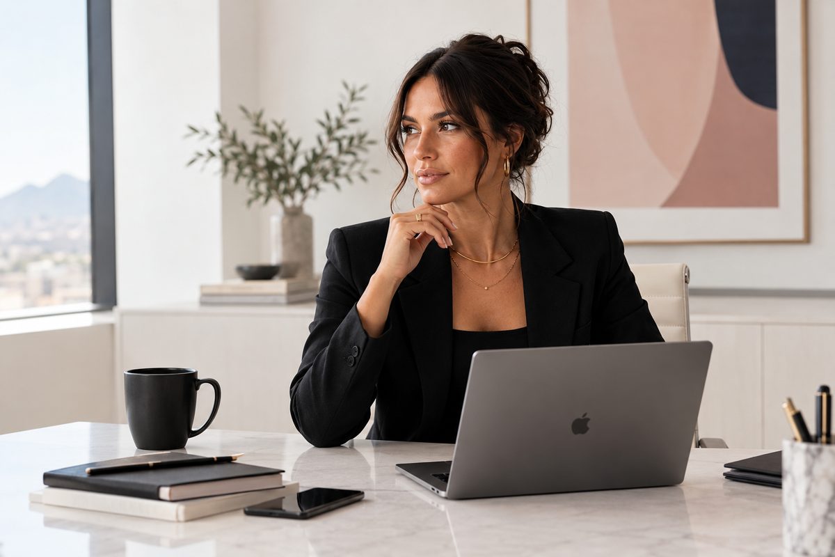 Full Prac account manager working on a client's marketing plan