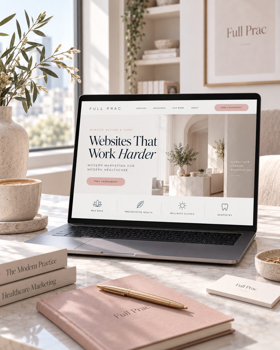 Custom practice website designed and built by Full Prac